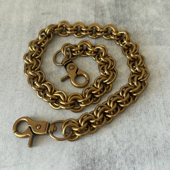 Gold Color Chain Metal Handbag Handle Bag Accessories Strap Accent 21" long - Picture 1 of 6